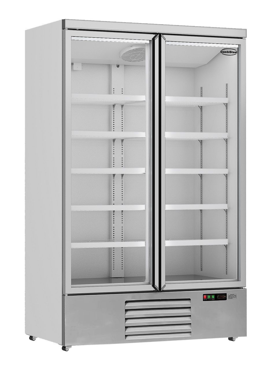 Kühlschrank mit 2 Glastüren und LED Beleuchtung